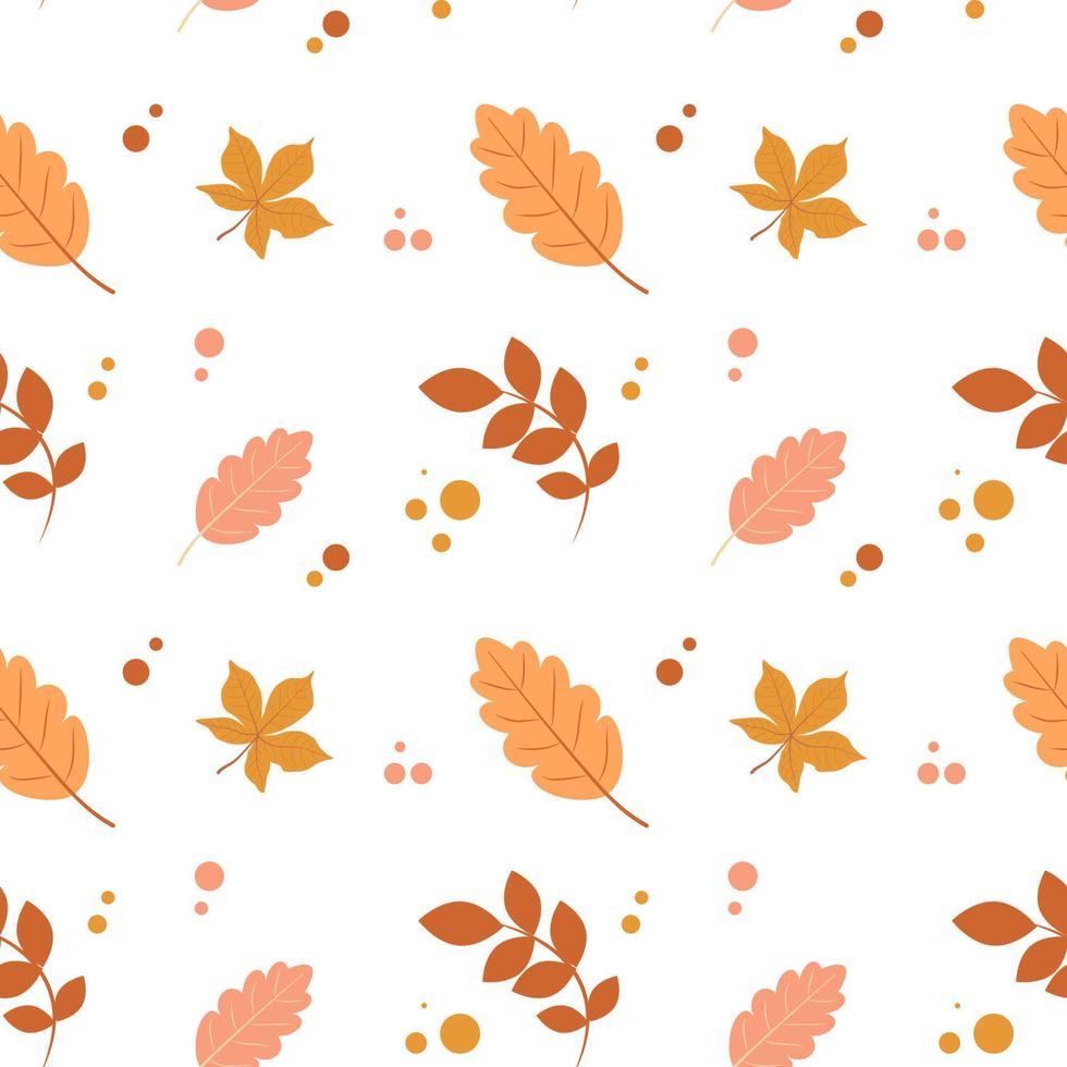 Seamless pattern with acorns and autumn leaves. Perfect for wallpaper, gift paper, pattern fills, web page background, autumn greeting cards. vector