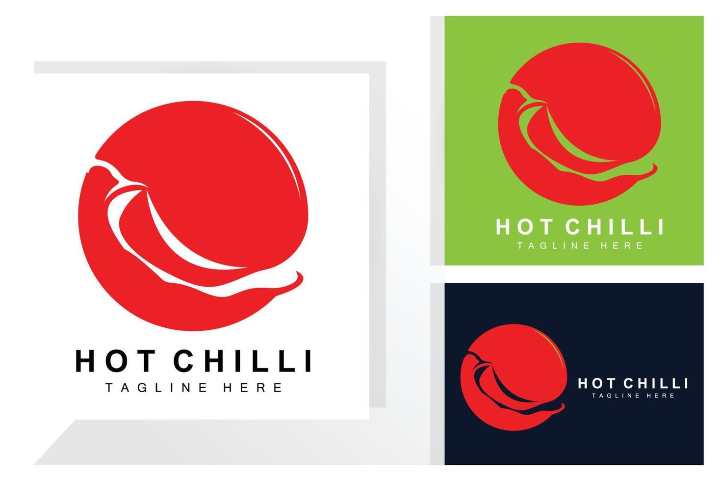 Spicy Chili Logo Design, Red Vegetable Illustration, Kitchen Ingredients, Hot Chili Vector Brand Products