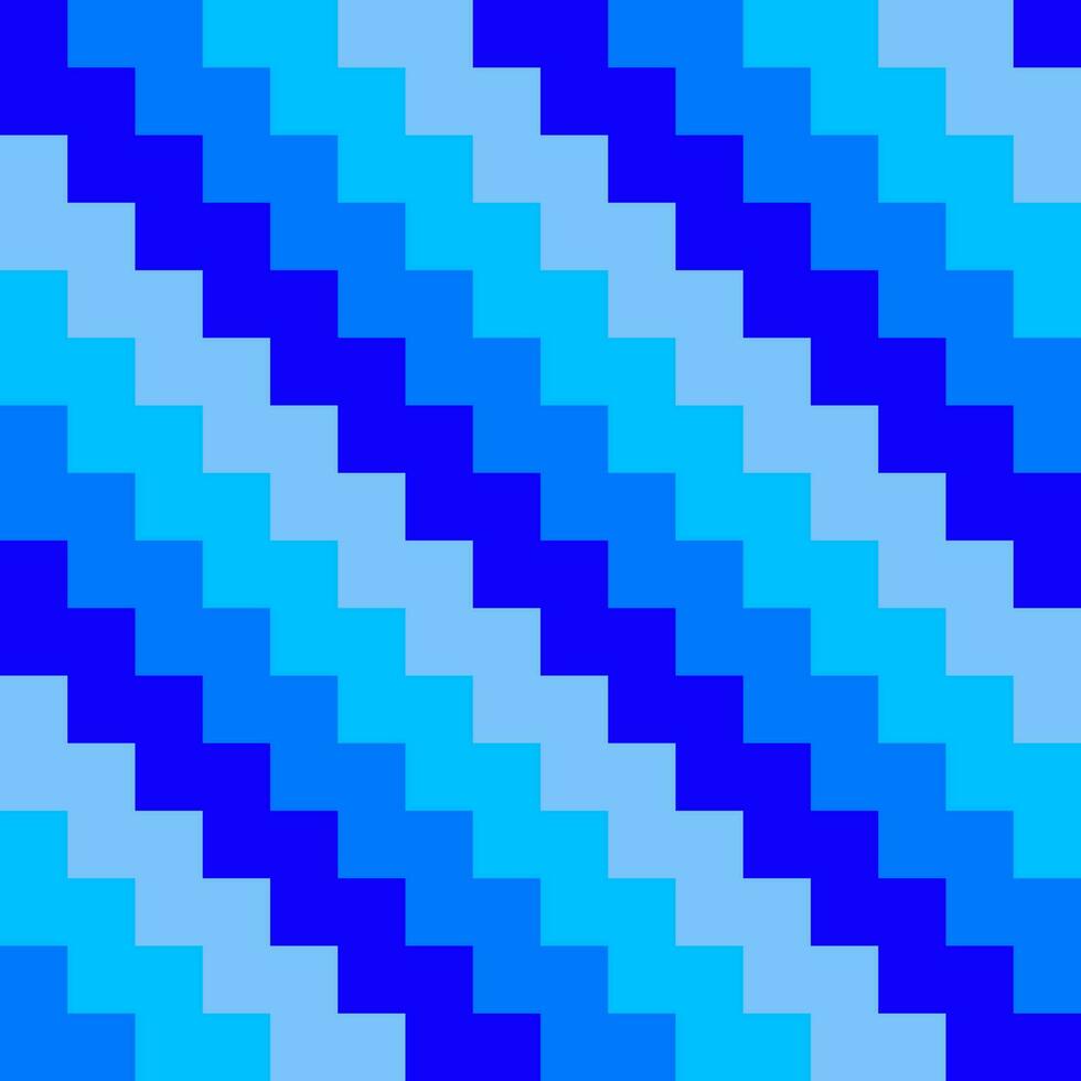 Blue diagonal seamless pattern that made from square shape, look like pixel pattern. vector