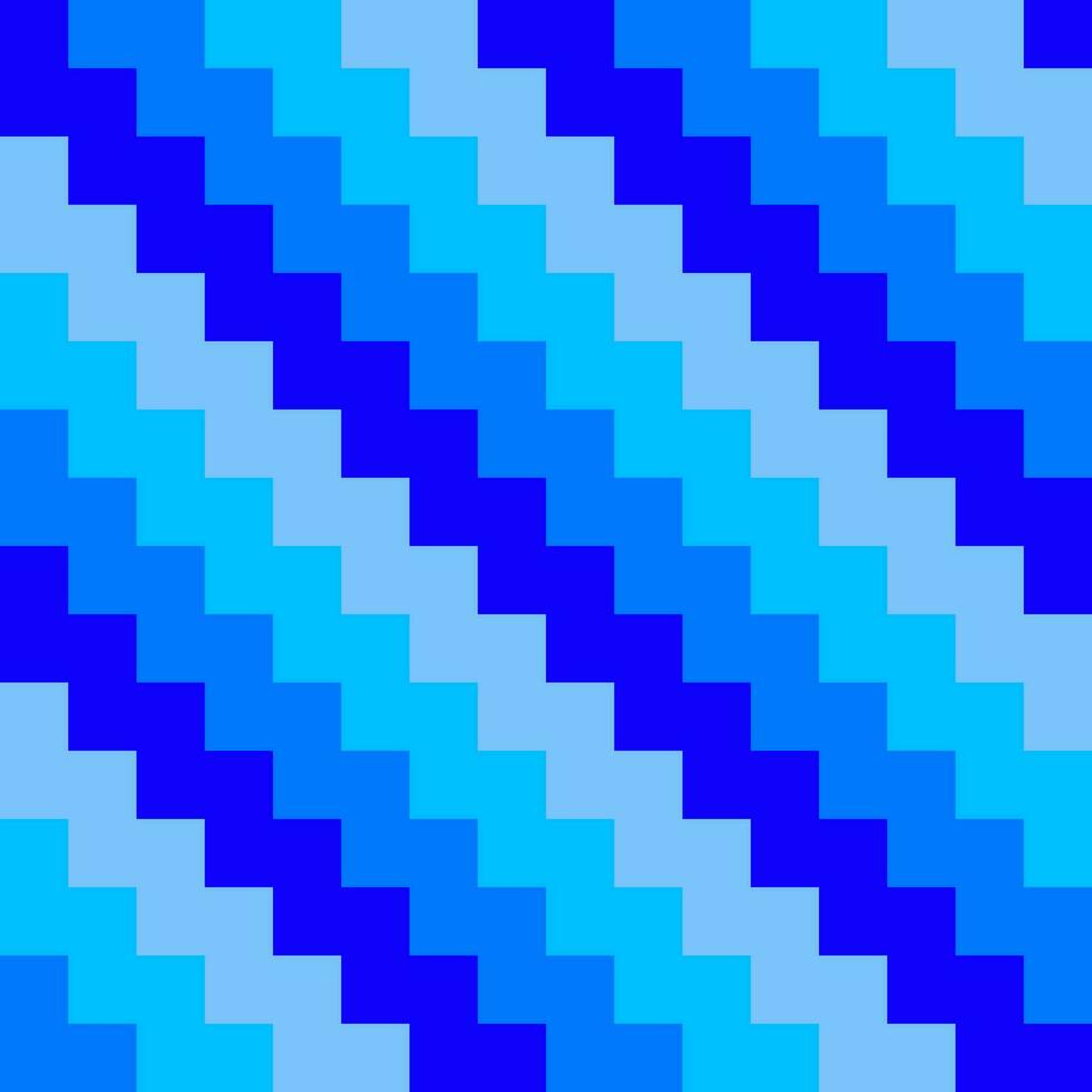 Blue diagonal seamless pattern that made from square shape, look like pixel pattern. vector