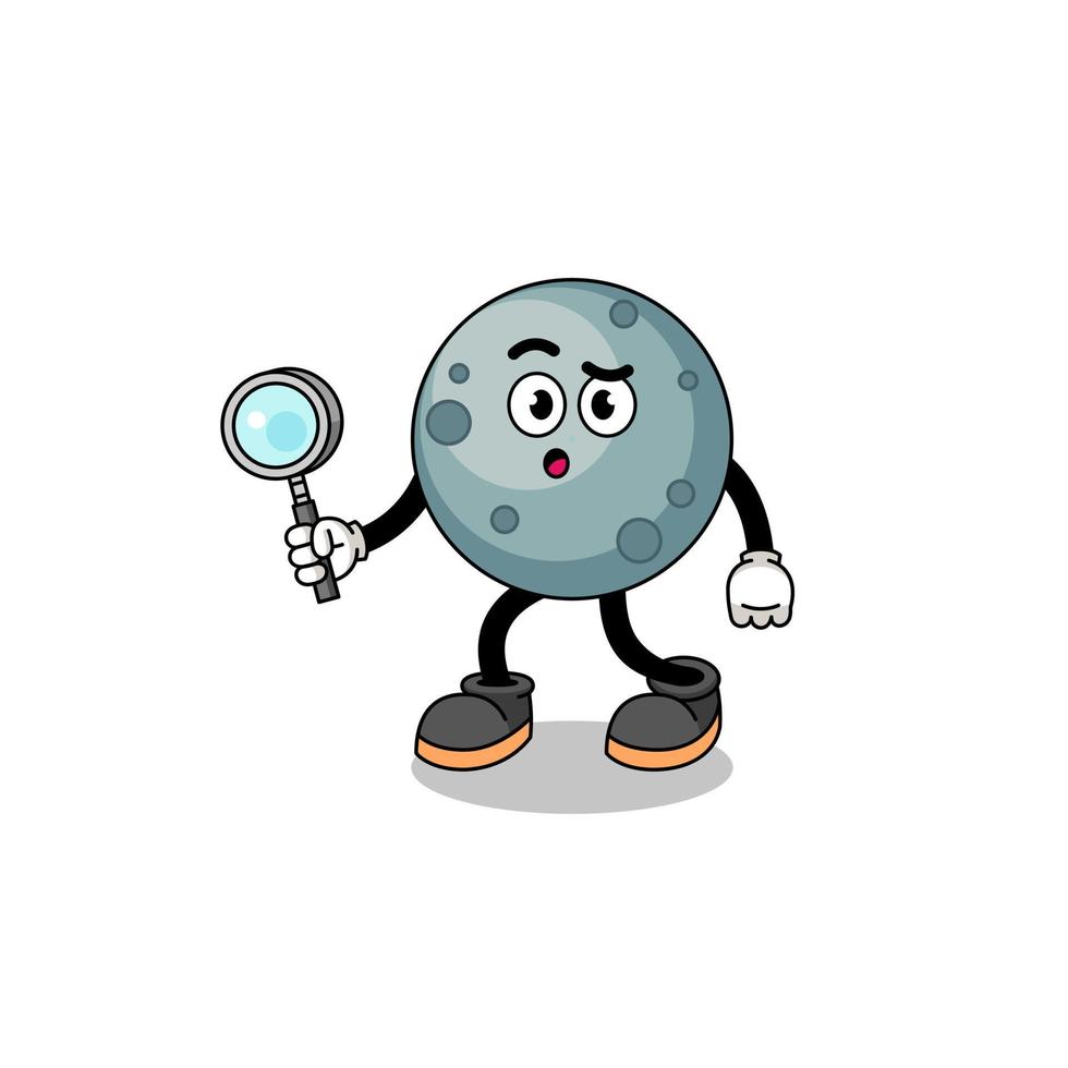 Mascot of asteroid searching vector