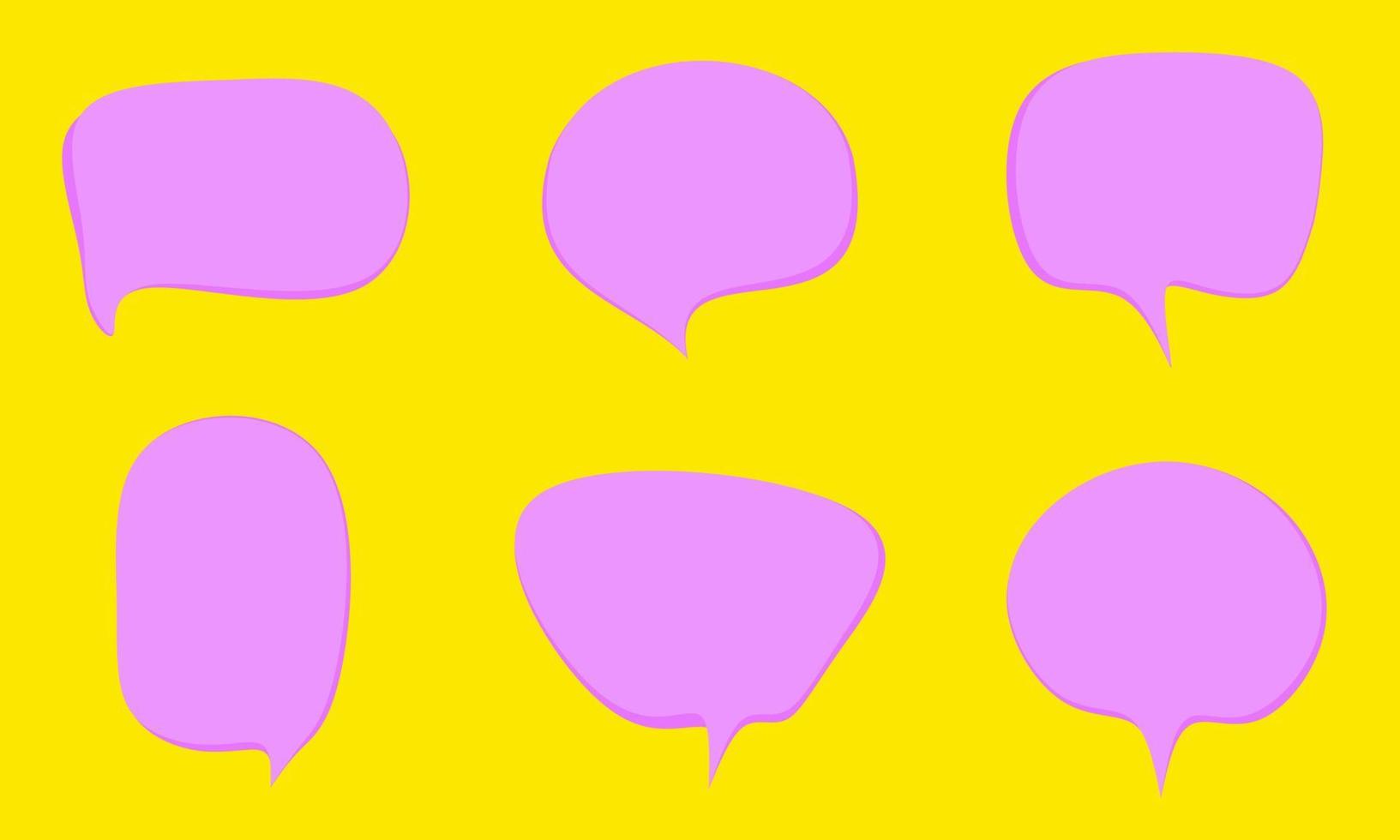Paper style speech dialog balloon template Purple vector illustration