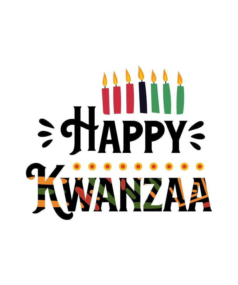 diseño de camiseta de vector de logotipo de kwanzaa