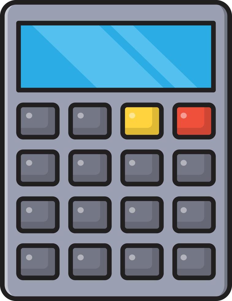 ilustración de vector de calculadora en un fondo. símbolos de calidad premium. iconos vectoriales para concepto y diseño gráfico.