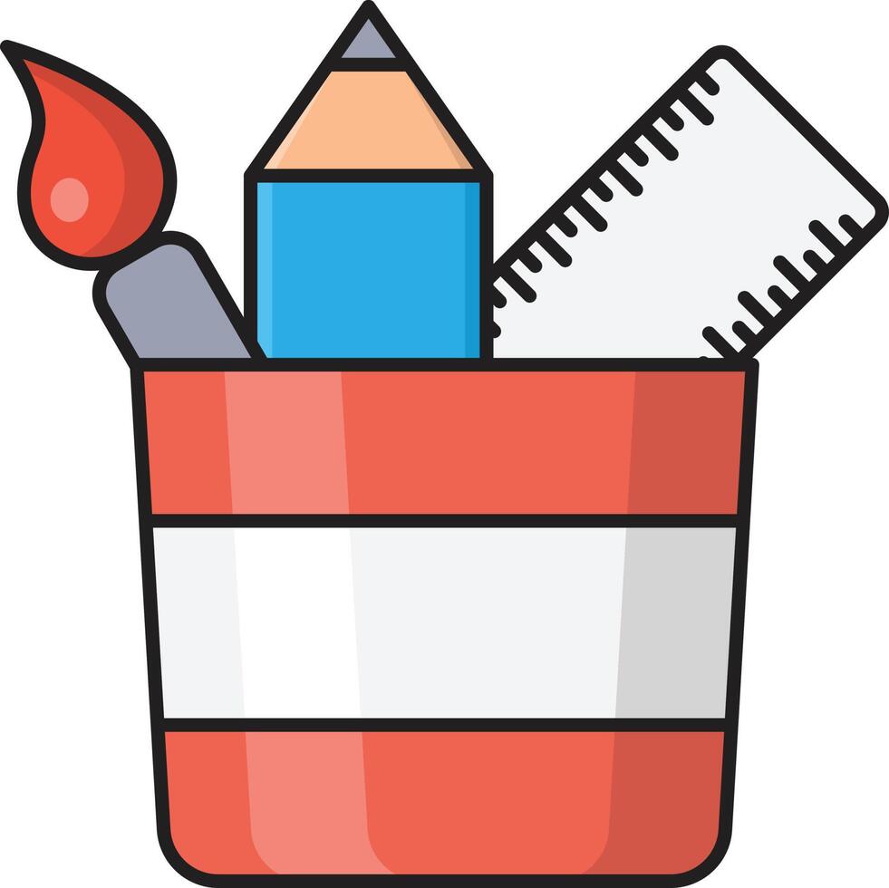 pencil jar vector illustration on a background.Premium quality symbols.vector icons for concept and graphic design.