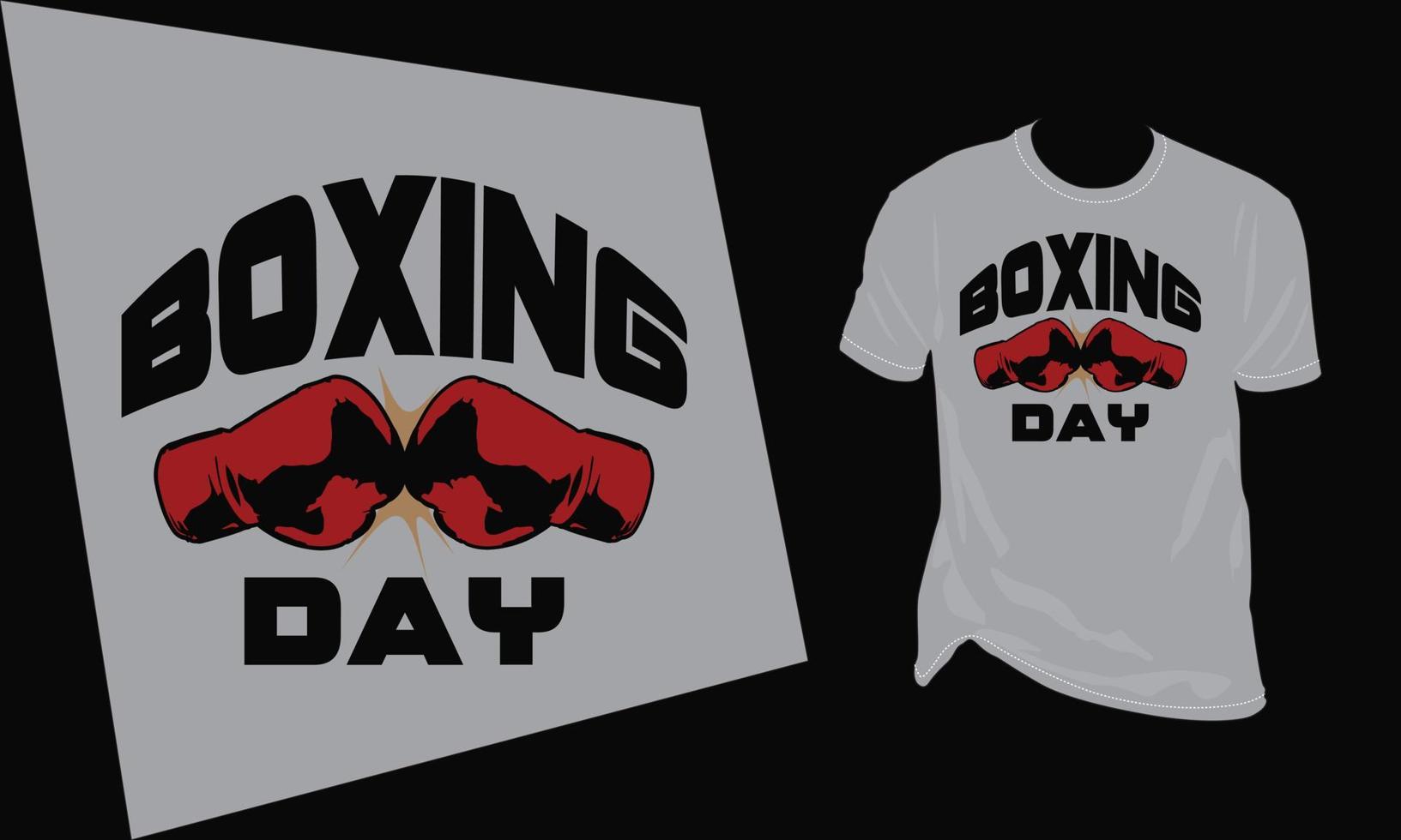 Ilustración de vector de diseño de camiseta de día de boxeo