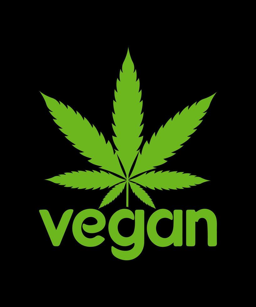 Vegan logo vector tshirt design