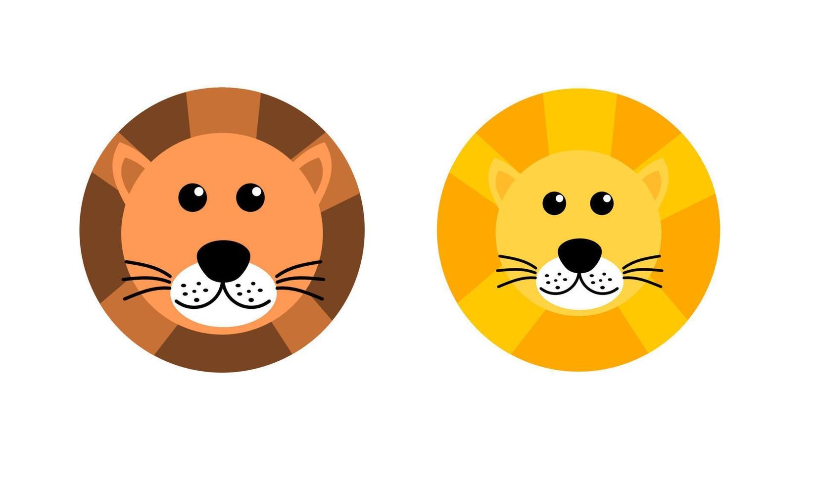 lindo conjunto de leones vector