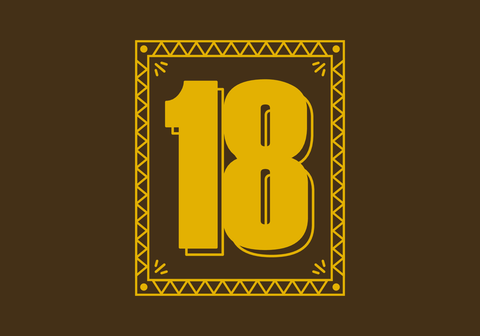 number-18-in-retro-rectangle-frame-13649780-vector-art-at-vecteezy