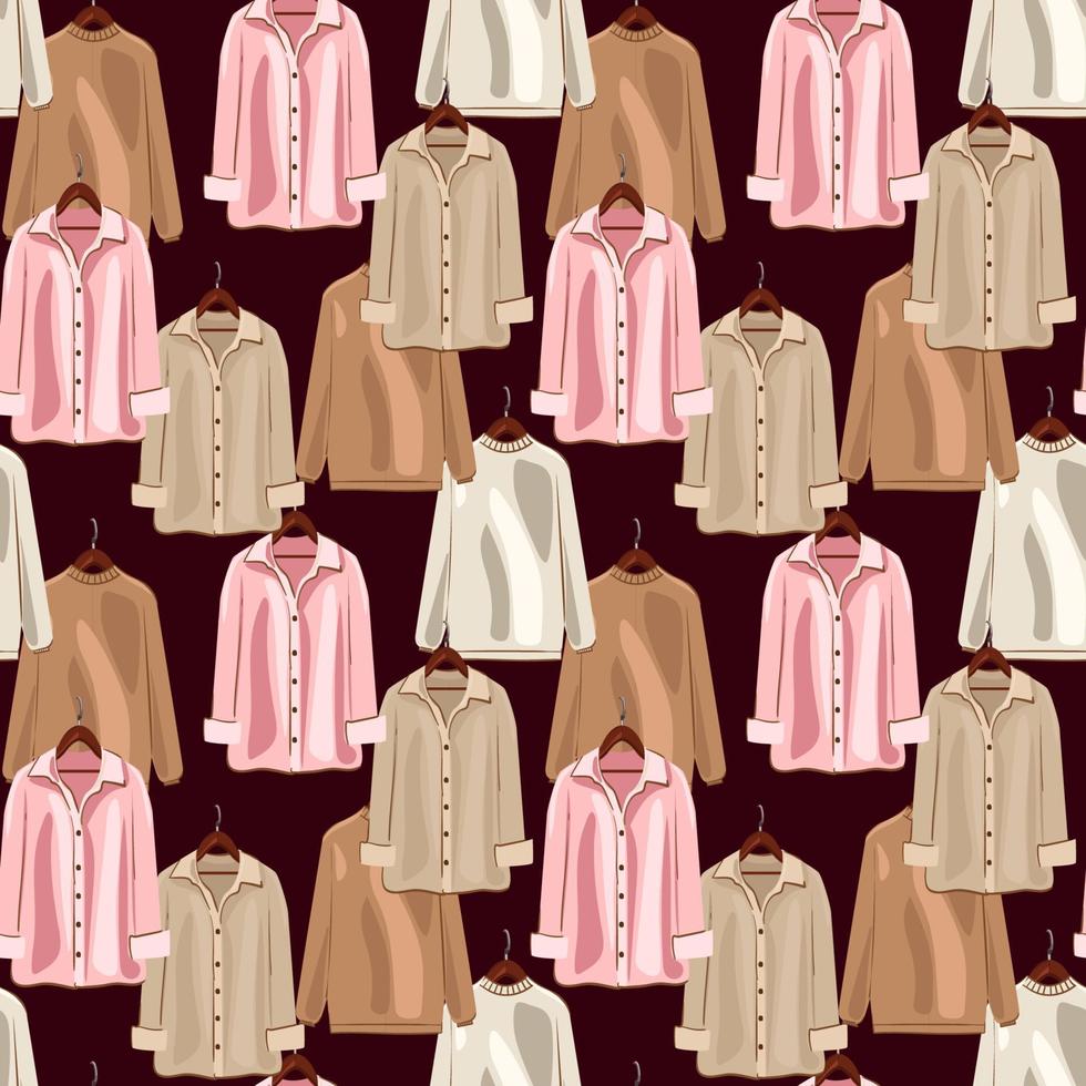 Shirts and sweaters seamless pattern. Template for design backgrounds, textile, wrapping paper, package. vector