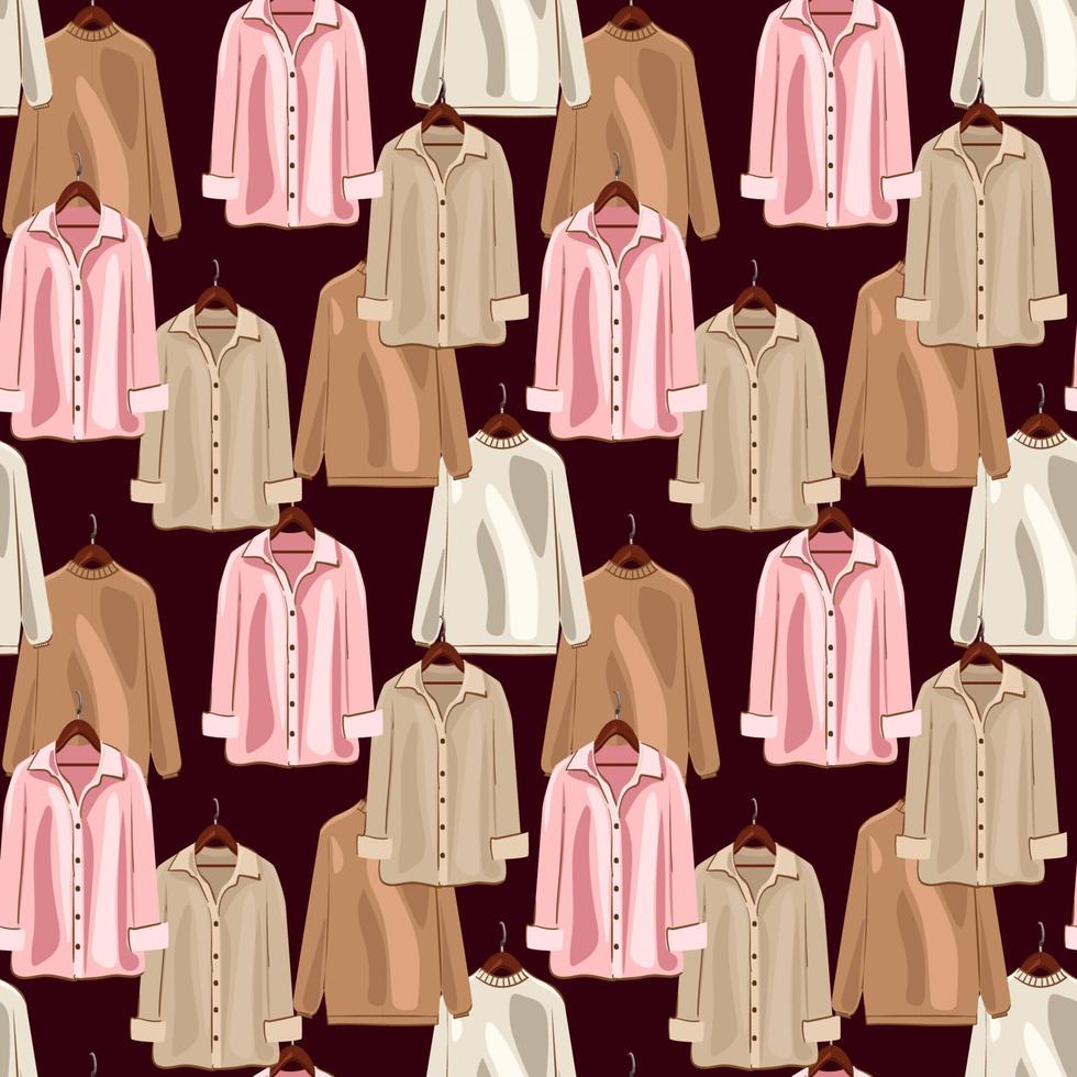 Shirts and sweaters seamless pattern. Template for design backgrounds, textile, wrapping paper, package. vector