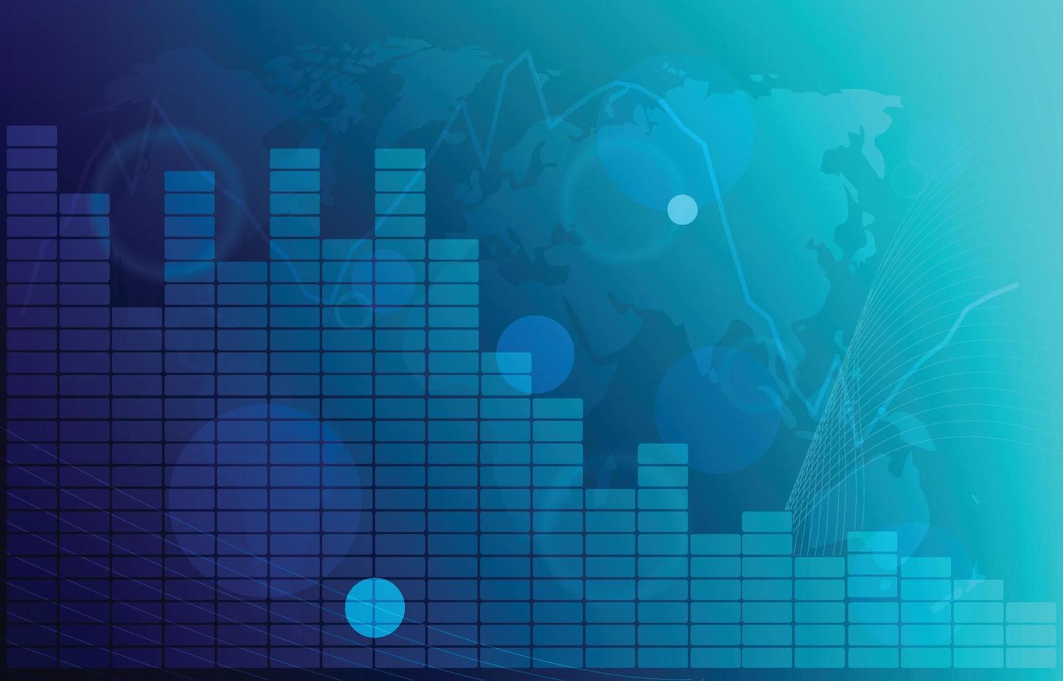 gráfico de barras negativas gráfico depreciación negocio global recesión económica vector