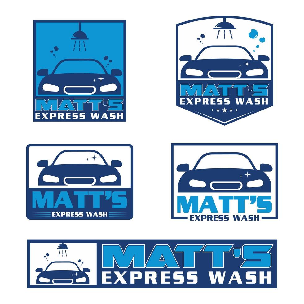 vector de ilustración de lavado de autos expreso moderno