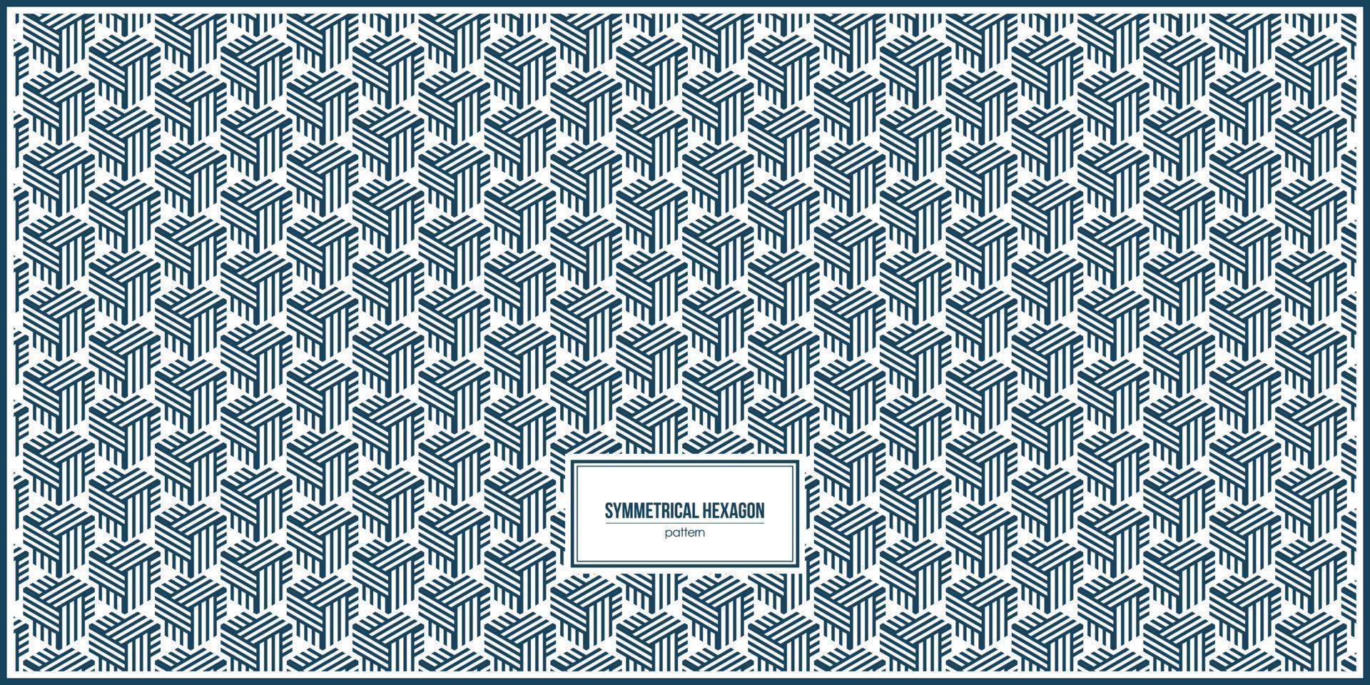unique abstract pattern of symmetrical hexagonal bars vector
