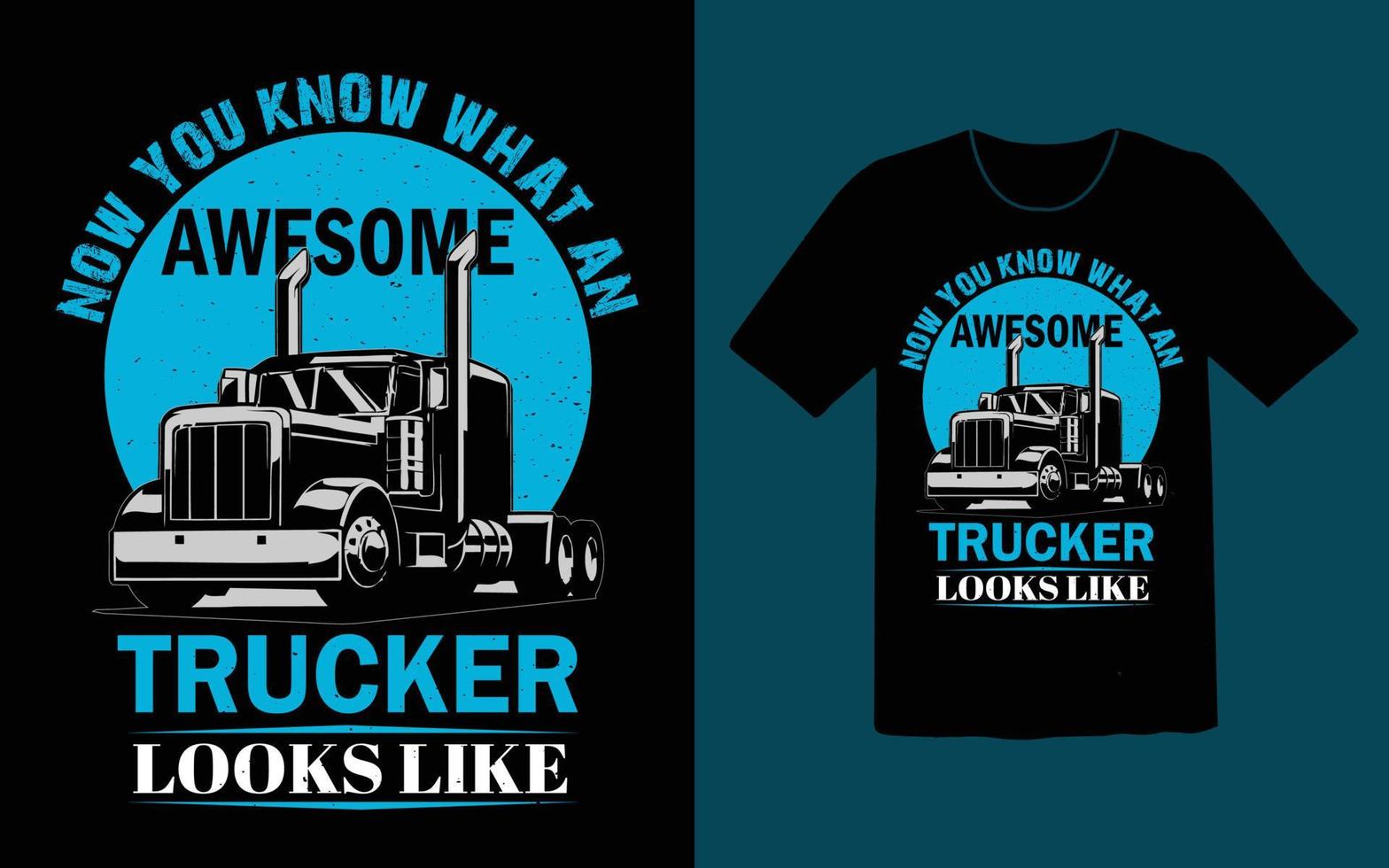 Trucker t shirt design vector