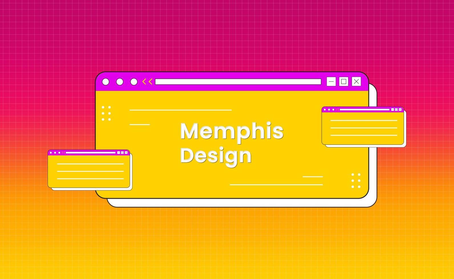 Memphis Design With Modern Style Theme. For Display Backgrounds, Web, Events, Banners and More. vector