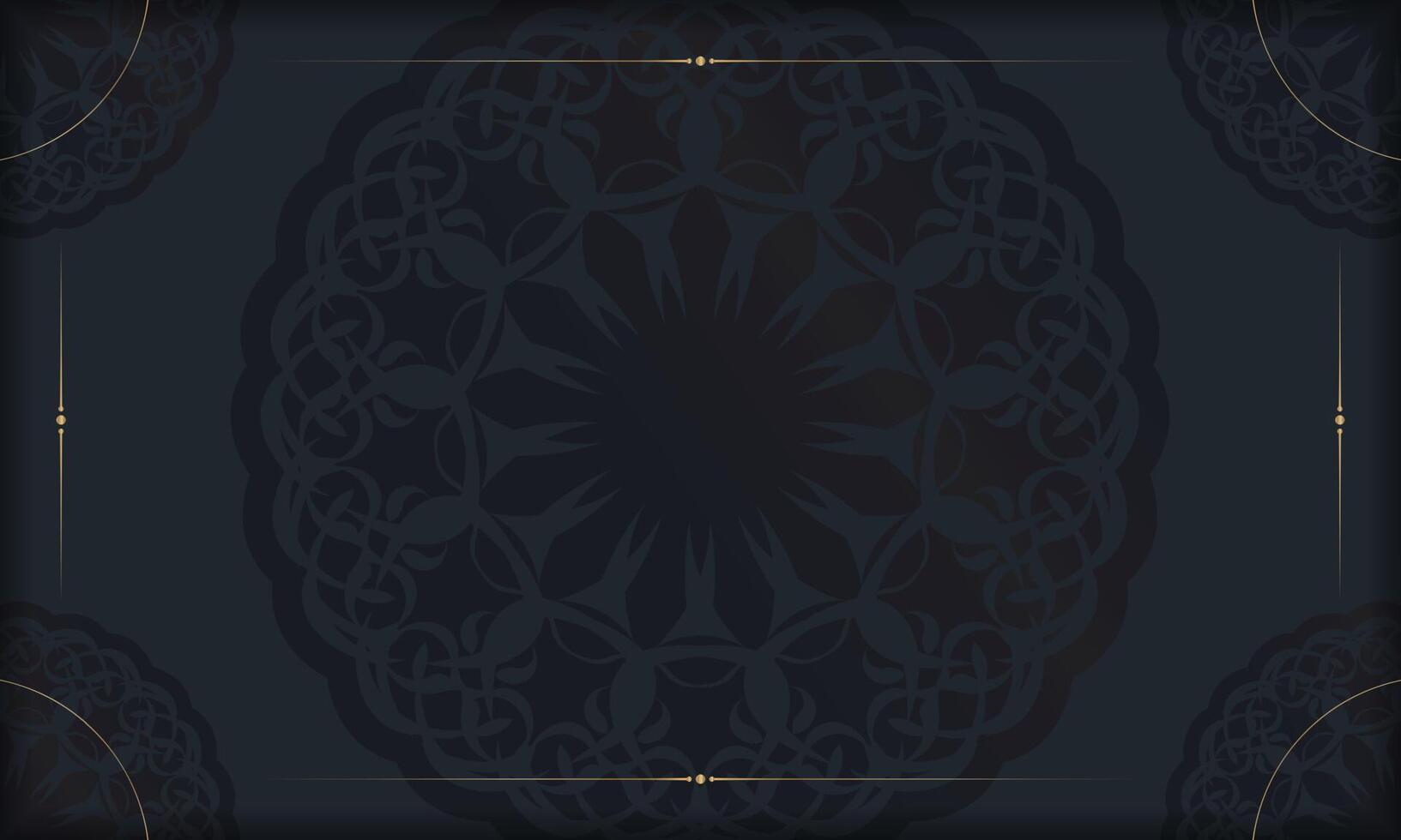 A black and gold ornate background with a circular design vector