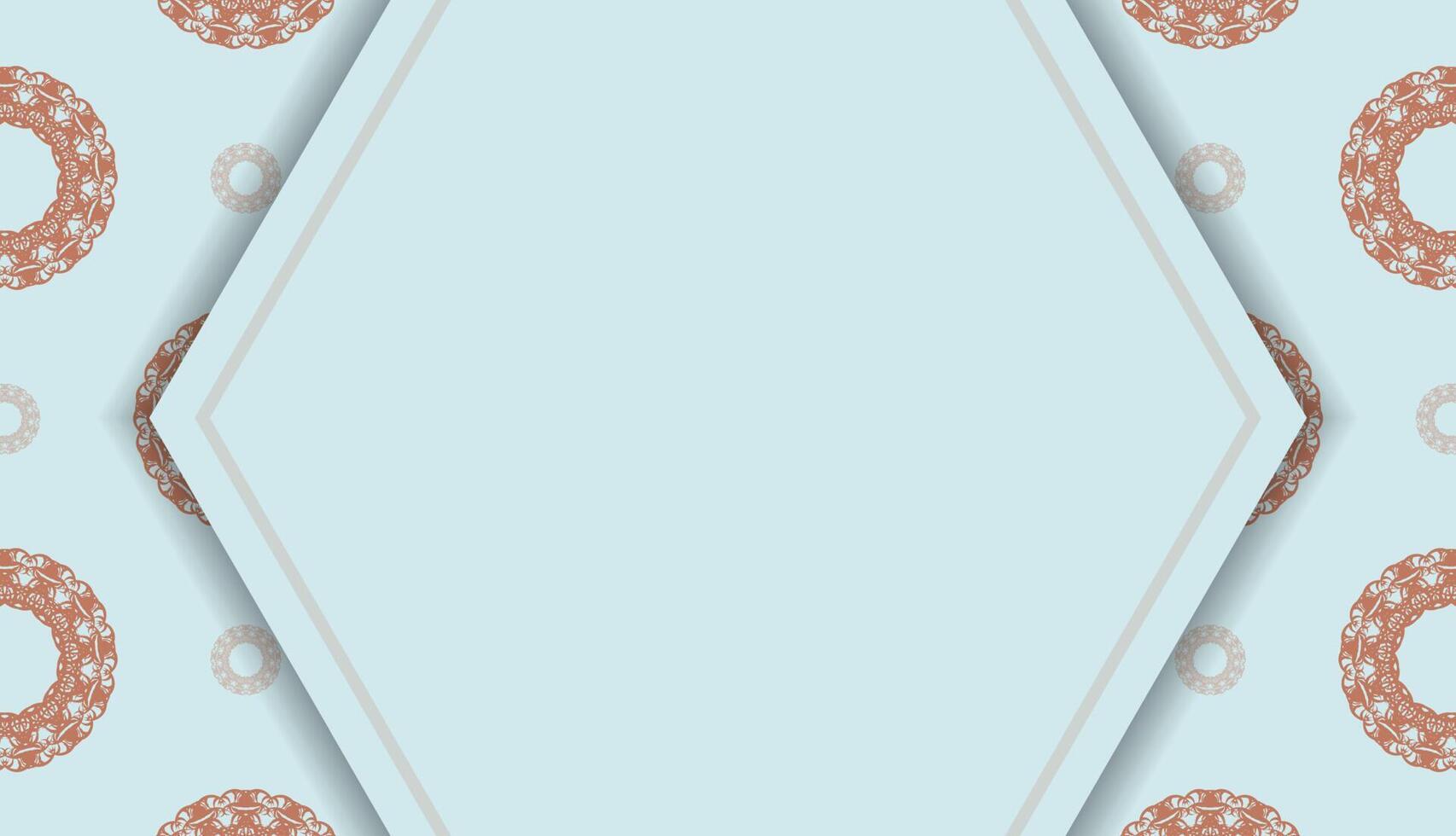 Aquamarine background with indian coral pattern and logo space vector