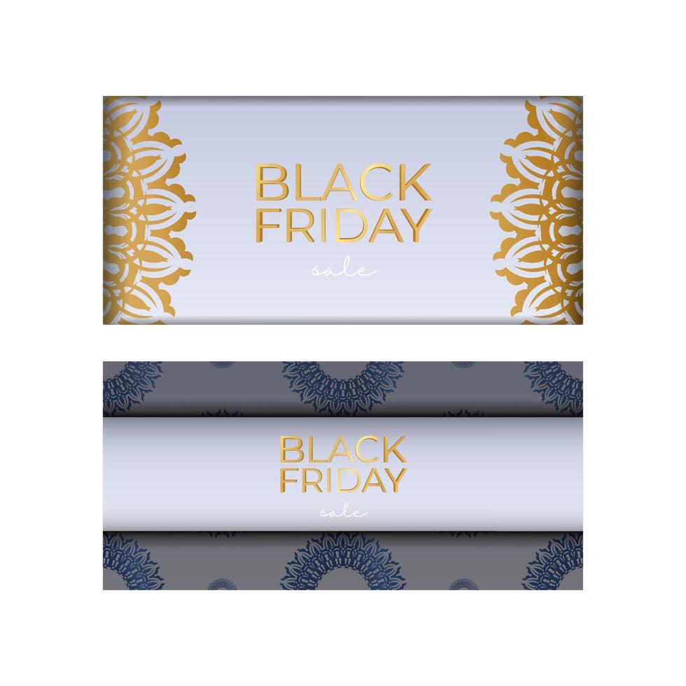 Beige Color Black Friday Poster Template with Round Pattern vector