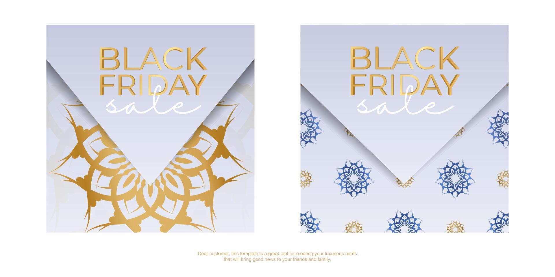 Beige greek pattern black friday sale poster vector