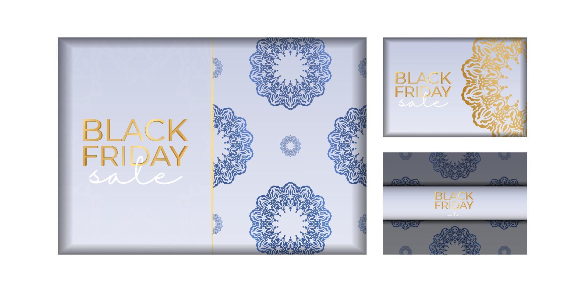 Baner Black Friday beige with vintage ornament vector