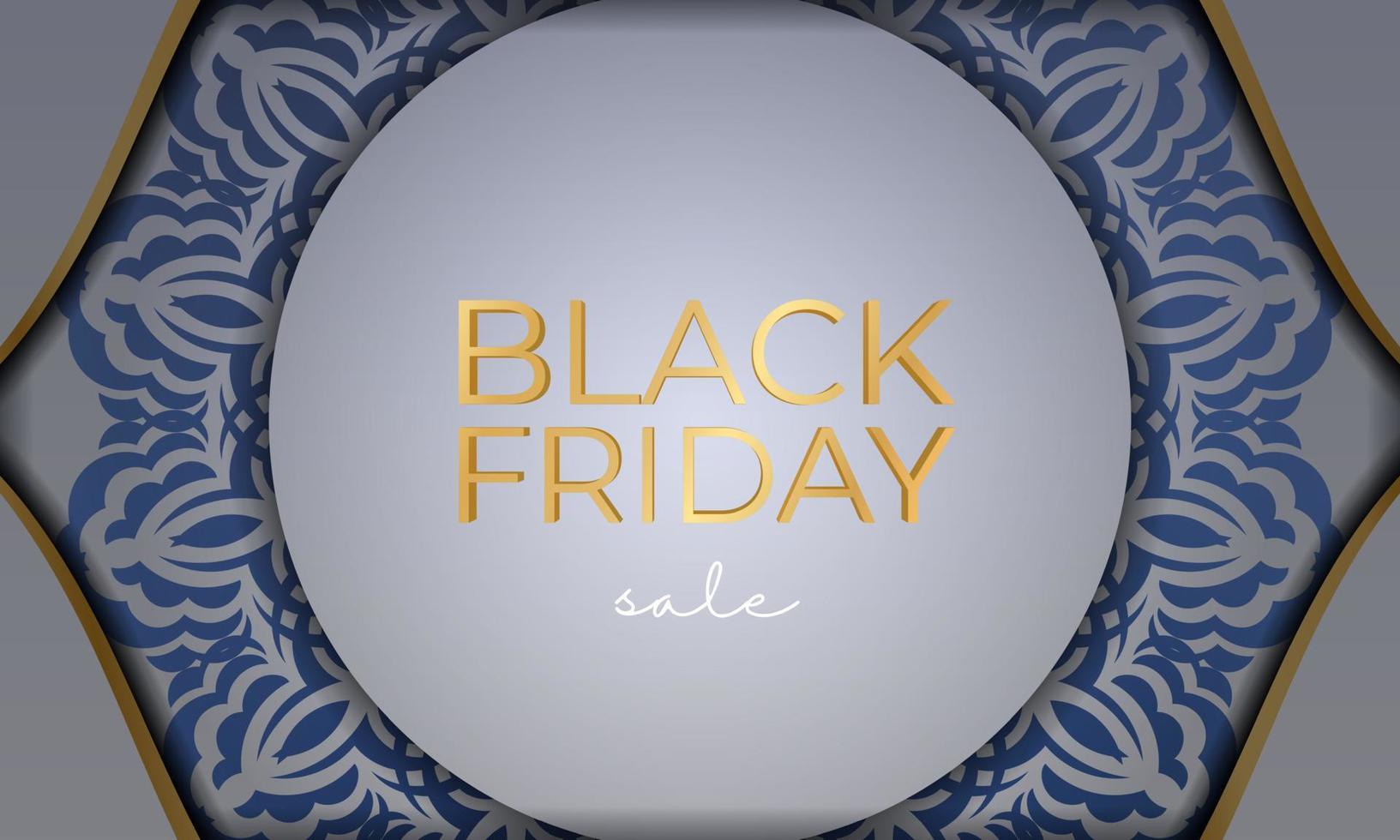 Baner For Black Friday, beige with a Greek pattern vector