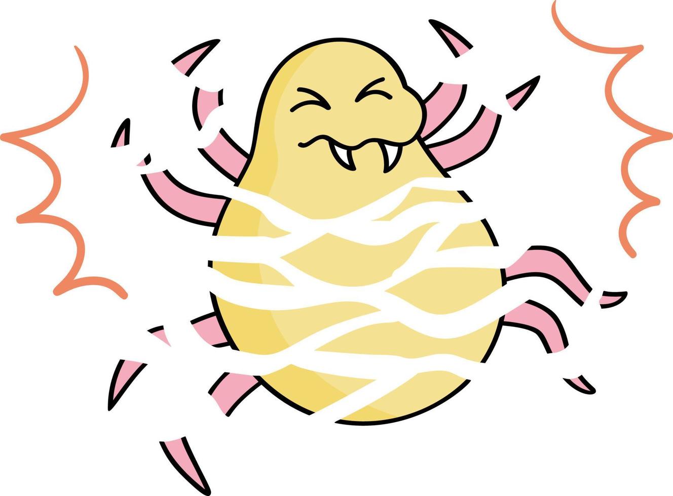 Mite Explodes Body Split vector