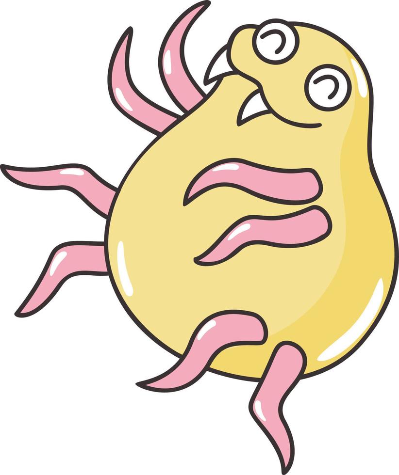 Mite Dancing Happily vector