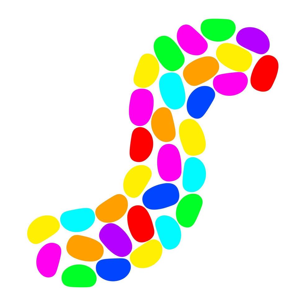 Jelly bean candy illustration. Colorful candies sparkling on a white background. Great for logo packaging vector