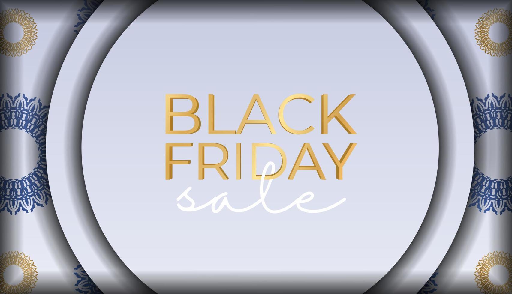 Beige Luxury Pattern Black Friday Sale Party Poster vector