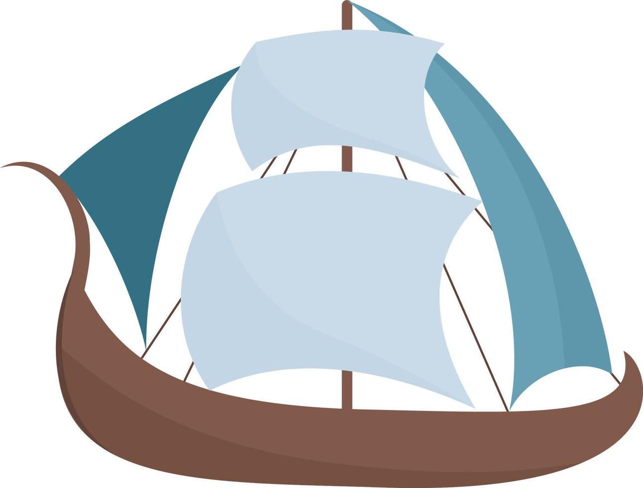 ship with sail vector
