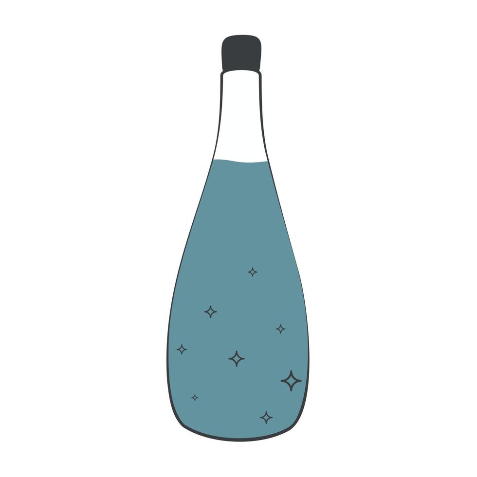 bottle with liquid vector