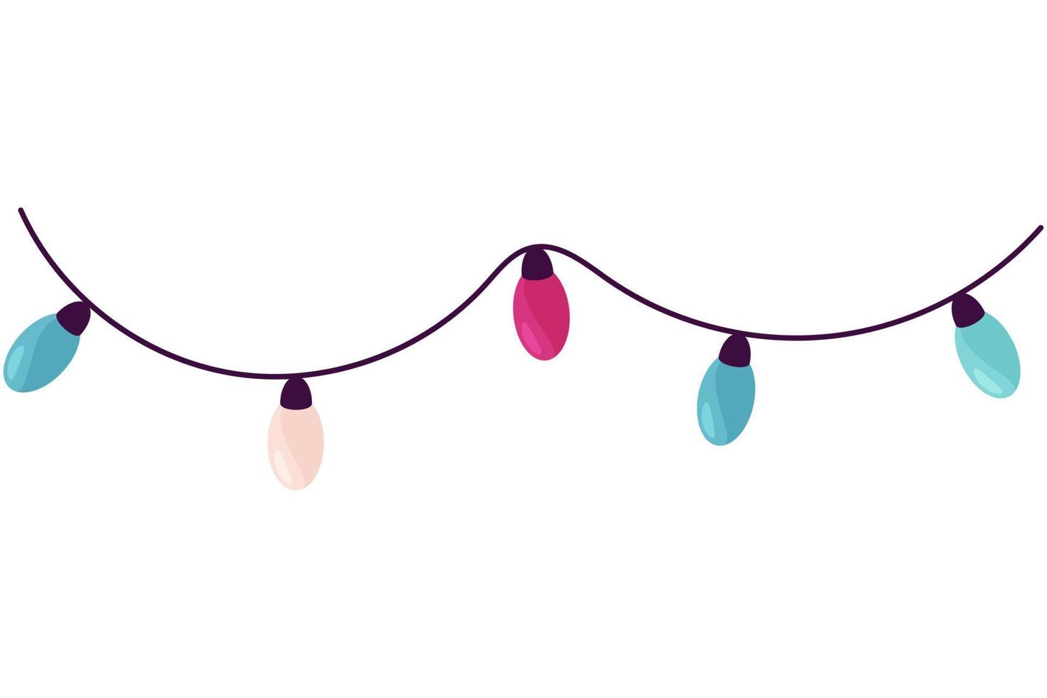 colorful luminous garland vector