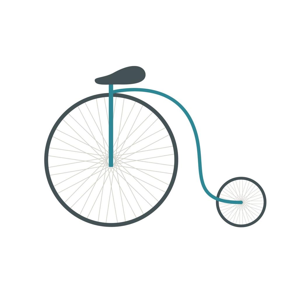 ilustración vectorial de bicicleta retro vector