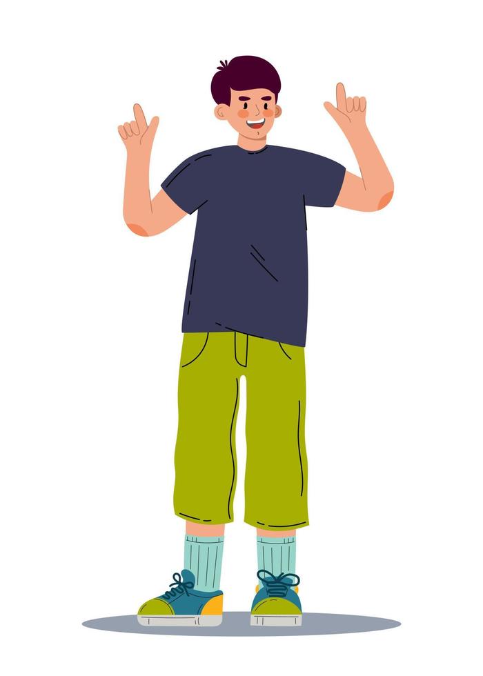 The man is young in full growth.  Vector illustration flat style
