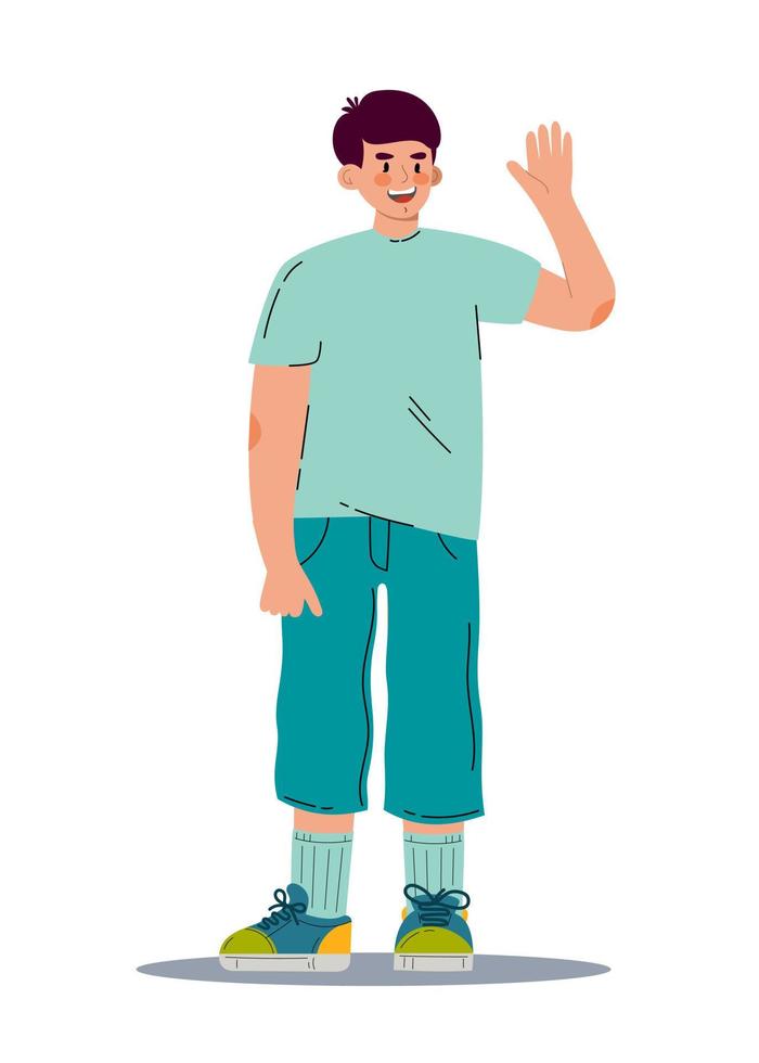 The man is young in full growth.  Vector illustration flat style