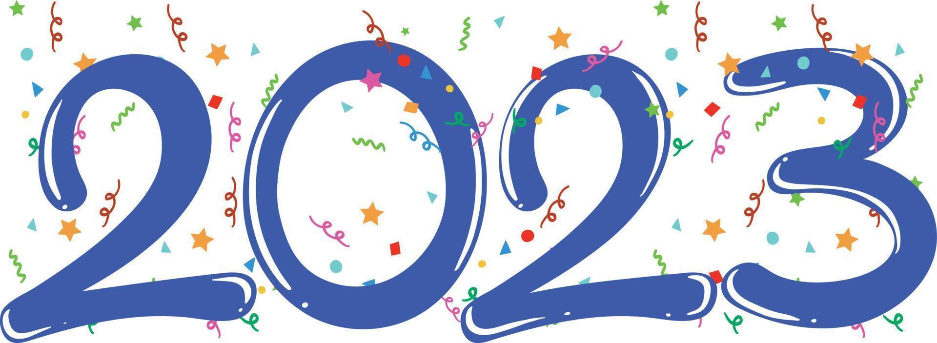 New Year 2023 sign icon vector