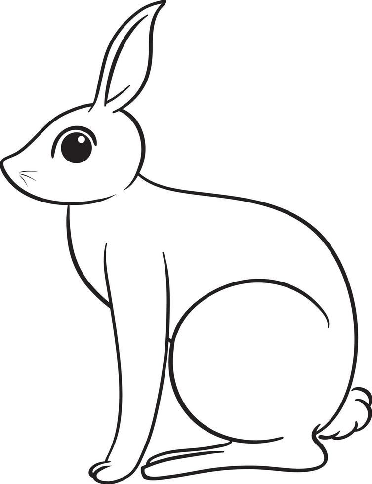 Doodle rabbit cartoon character vector