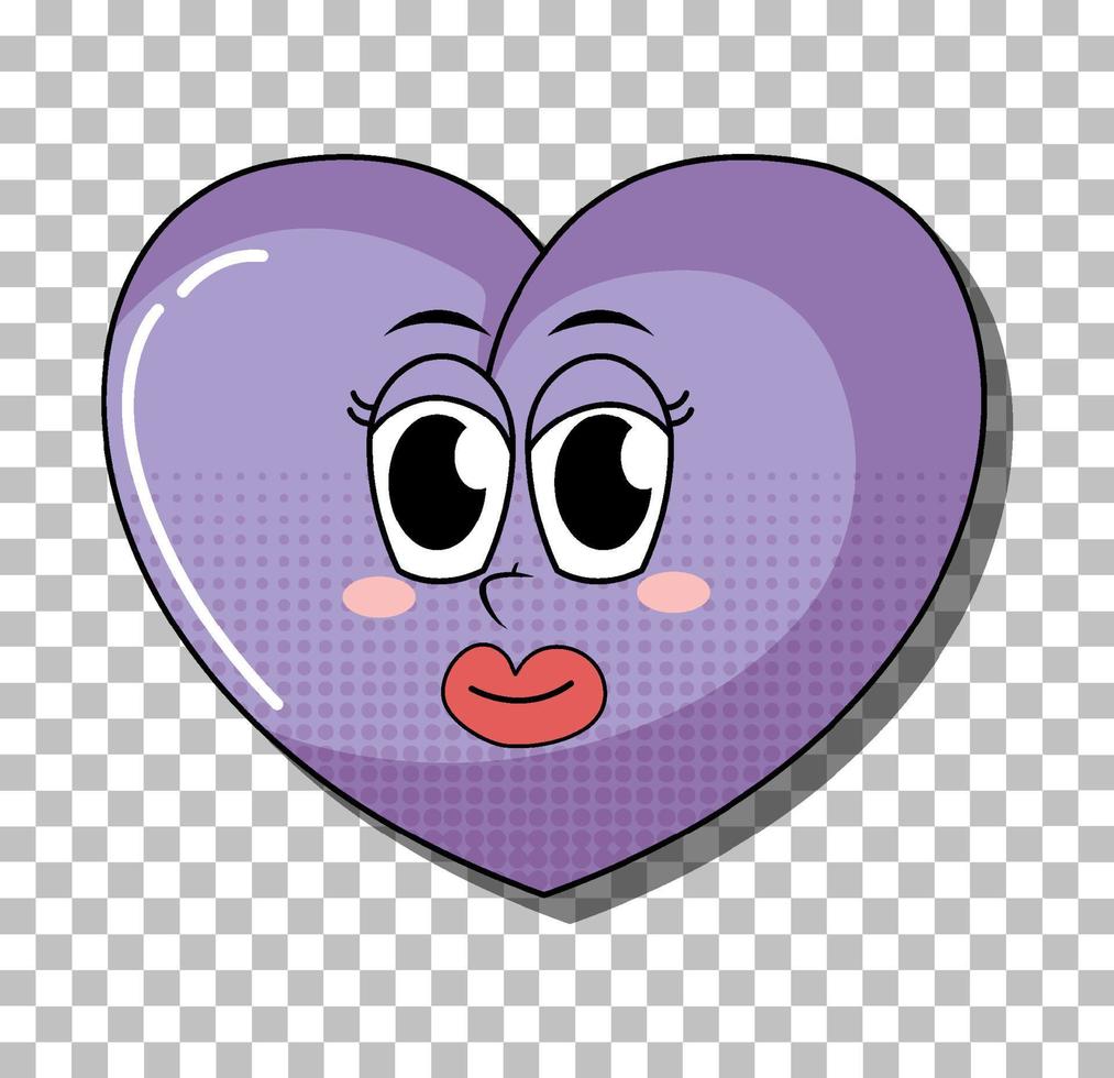 corazón con expresión facial vector