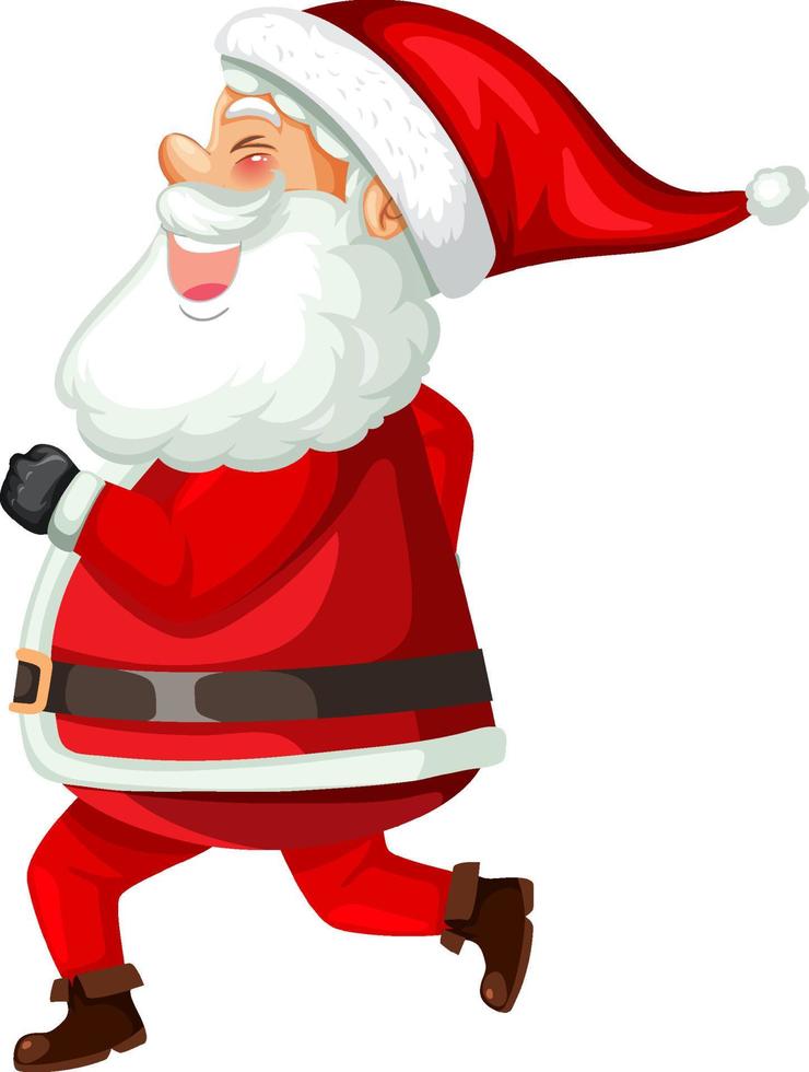 Side view of Santa Claus walking vector