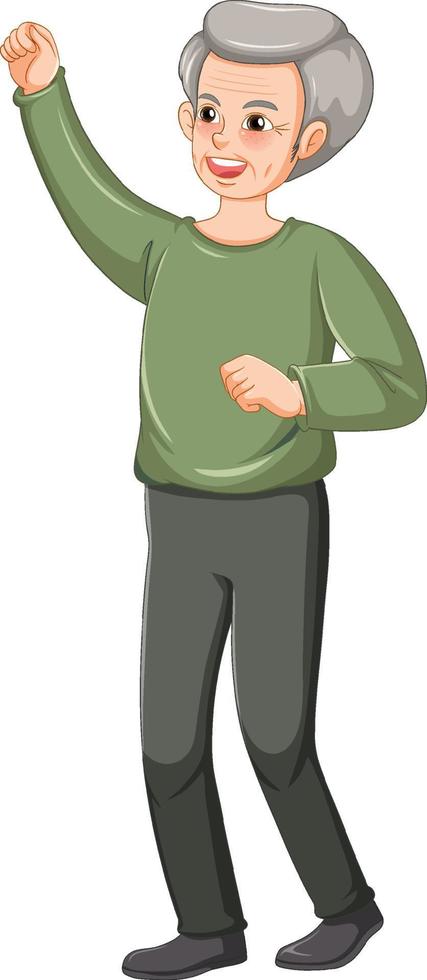 Senior man cartoon character vector