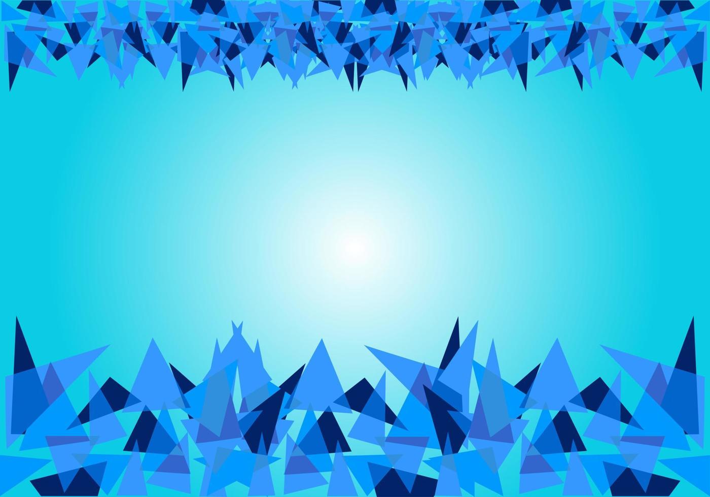 ilustración de diseño gráfico vectorial de fondo de geometría abstracta azul con área en blanco vector