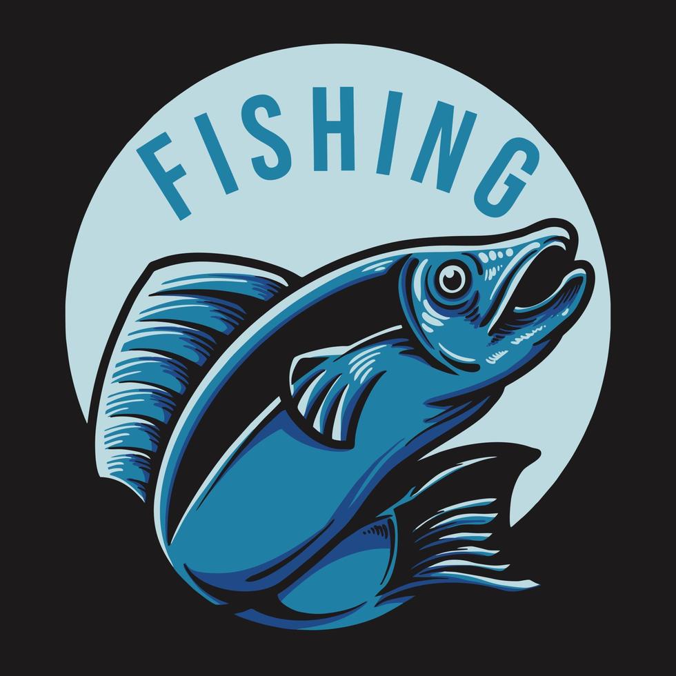 Fishing Blue Fish Marlin Vector Illustration