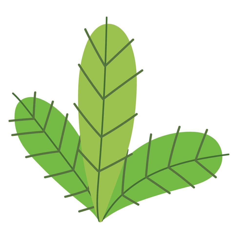 planta hojas naturaleza dibujos animados icono aislado diseño vector