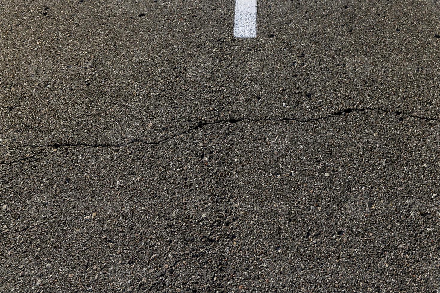 Close up of an asphalt road photo