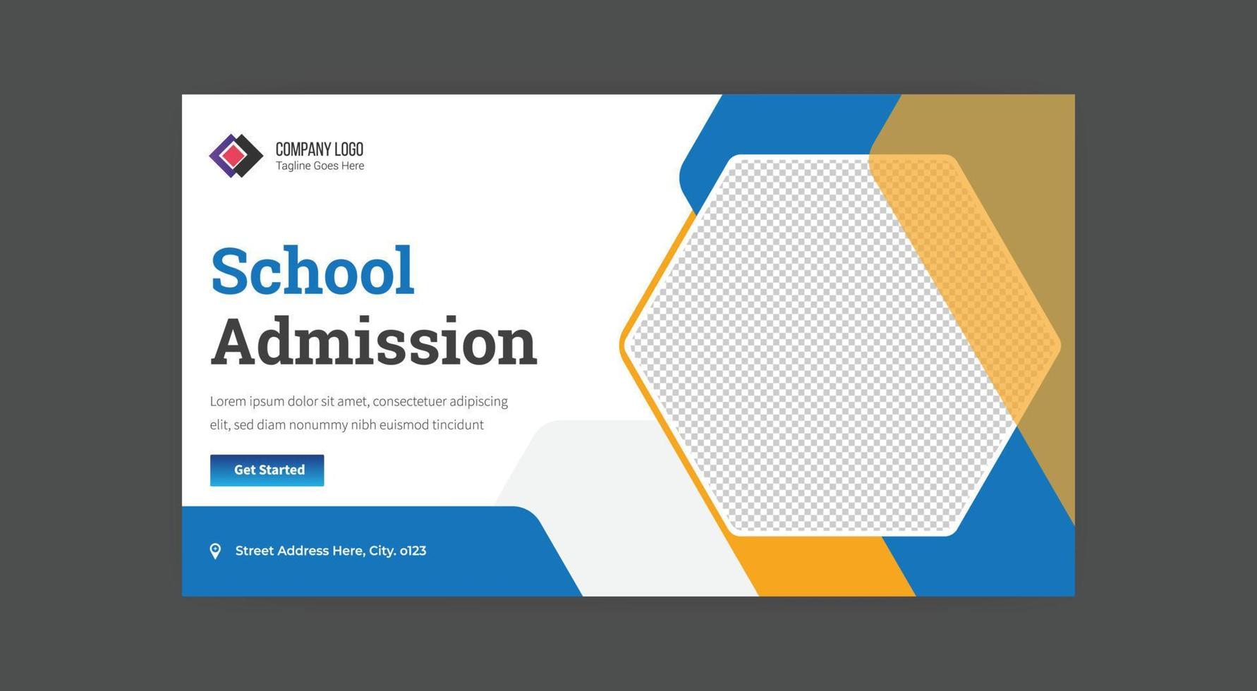 school admission thumbnail banner design free vector