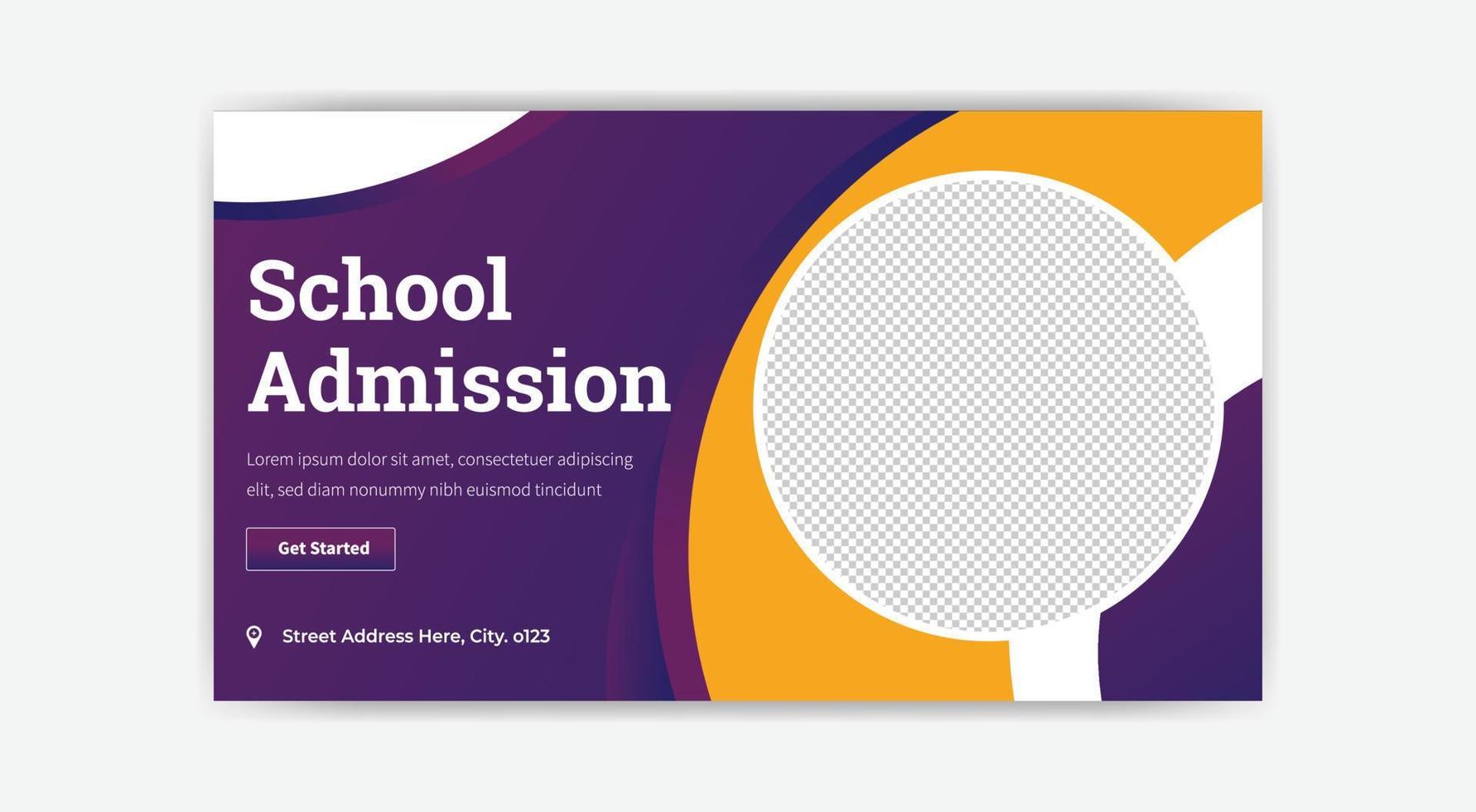 school admission thumbnail banner design free vector