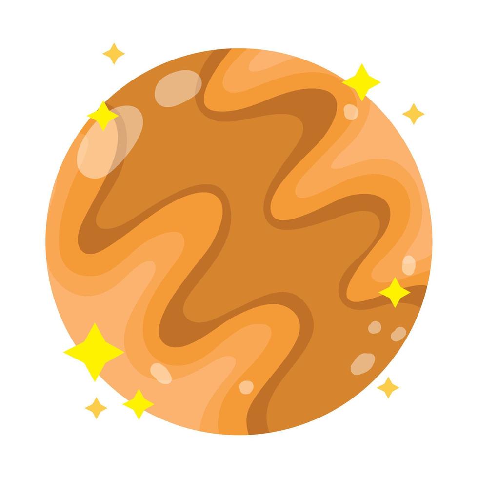 planet space galaxy astronomy in cartoon style vector