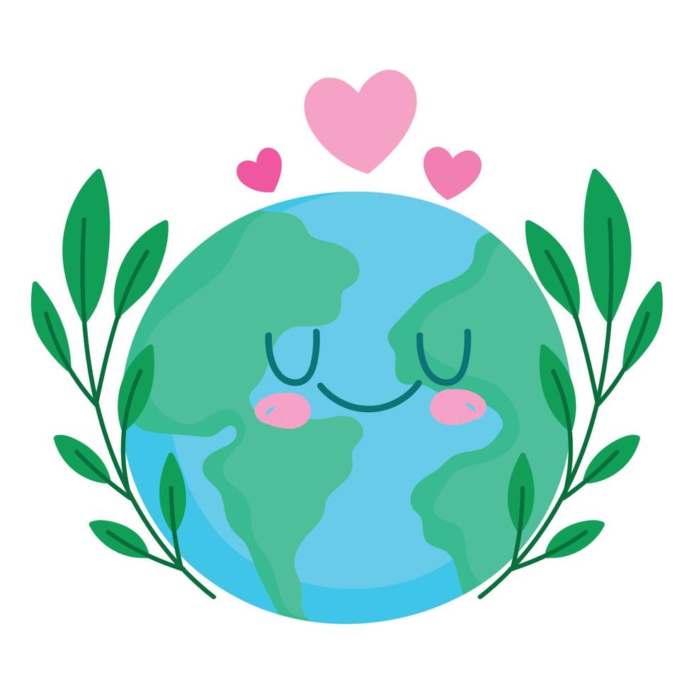 save the world with ecological and environment cartoon vector