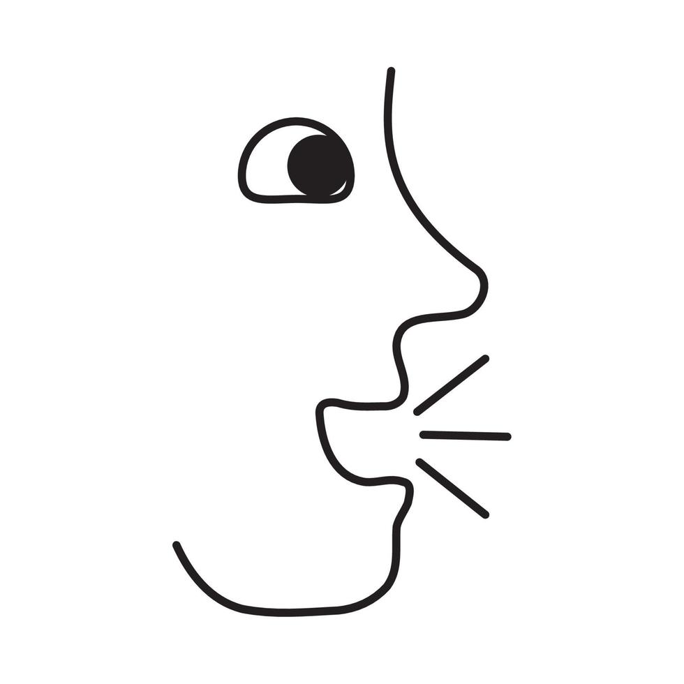 virus covid 19 pandemic profile person cough line style icon vector